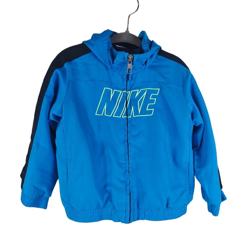 Nike Turquoise Black Large Logo Spellout Boys Winter Jacket 24 Months